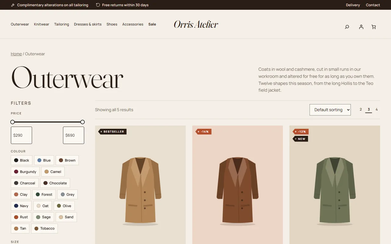 Category page