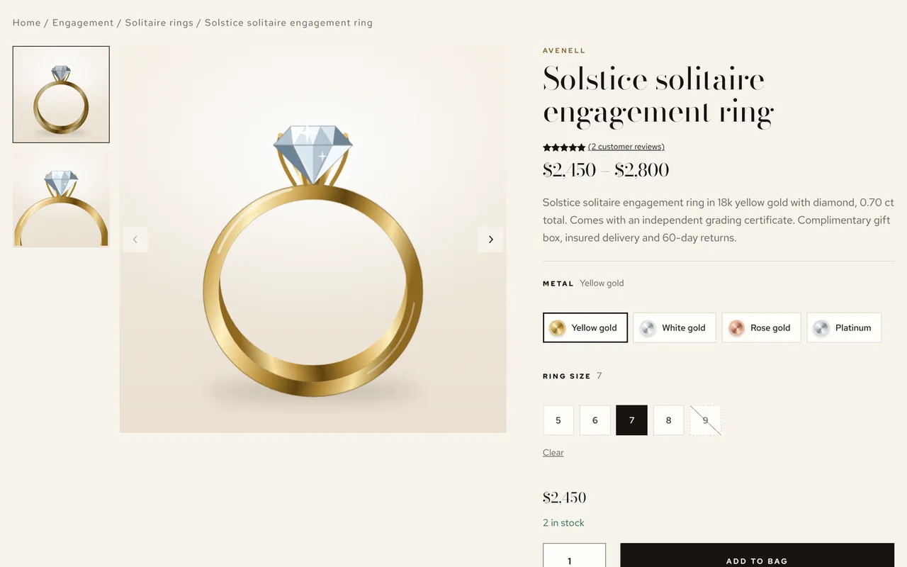 Product page