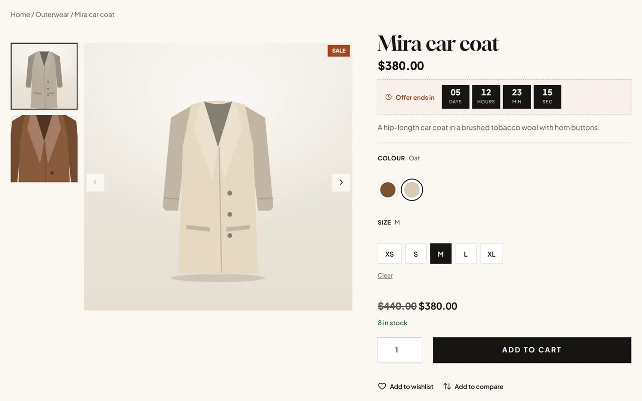 Product page