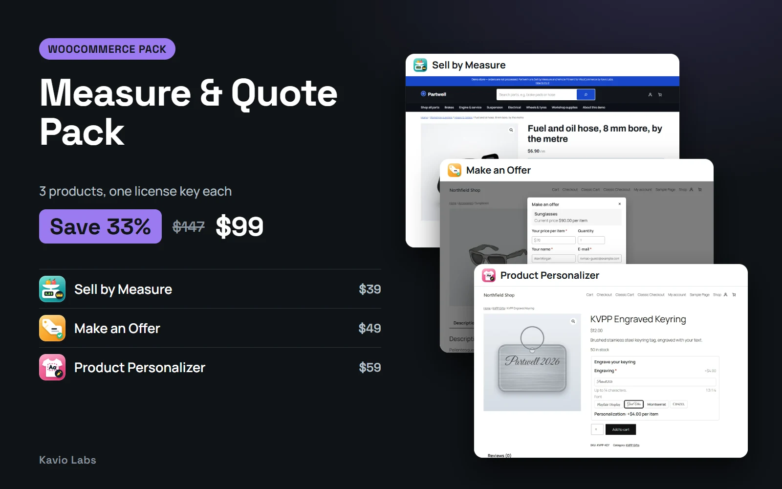 Measure & Quote Pack: 3 products, save 33%