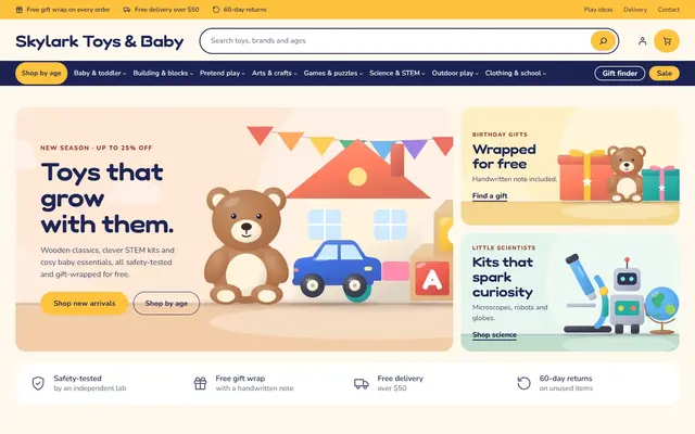 Kite: Toys &amp; Baby Store Theme